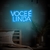 Luminária Neon Led Você é linda 45x24cm