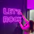 Luminária Neon Led Let's Rock 82x51cm