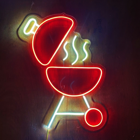 Luminária Neon Led Churrasqueira Bafo 36x50cm