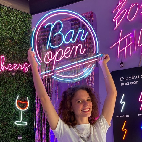 Luminária Neon Led Bar Open 50x53cm