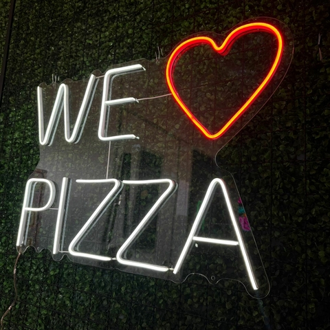Luminária Neon Led We love pizza 65x45cm