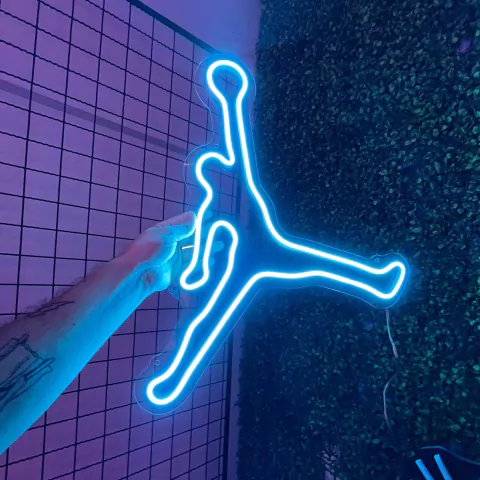 Luminária Neon Led Basquete Basketball 45x46cm