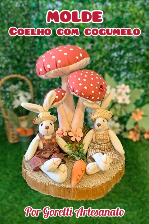 Molde Coelho com Cogumelo