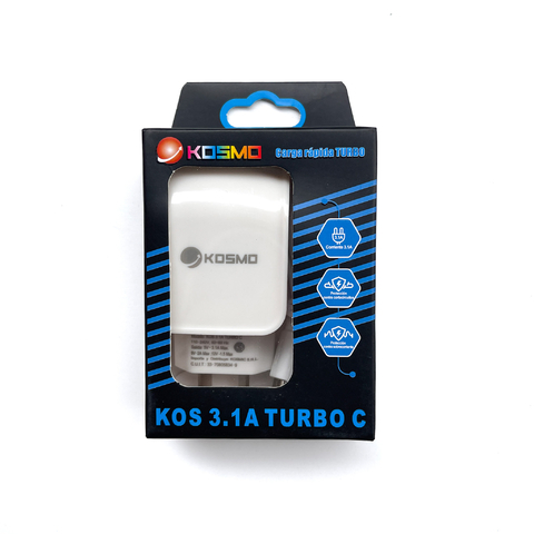 CARGADOR KOSMO 3.1 A (TIPO C)