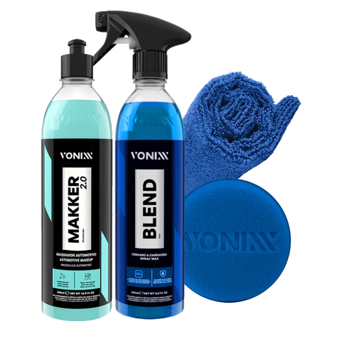 Kit Makker Vonixx Polidor Maquiador Tira Riscos Blend Spray Cera Líquida Carnaúba