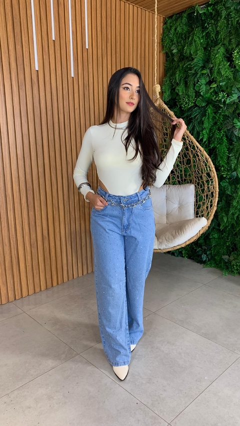 Calça wide Isadora