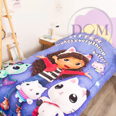 Acolchado Gabby´s Dollhouse 1 1/2 Plaza Reversible Piñata