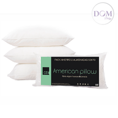 Pack X2 Almohadas Cdi American Pillow 50x70 Cm. Blanco Pack Ahorro