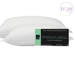 Pack X2 Almohadas Cdi American Pillow 50x70 Cm. Blanco Pack Ahorro - Dombielyy