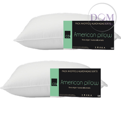 Pack X2 Almohadas Cdi American Pillow 50x70 Cm. Blanco Pack Ahorro - tienda online