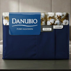 Imagen de Juego Sabana Danubio Algodon Percal Queen Size