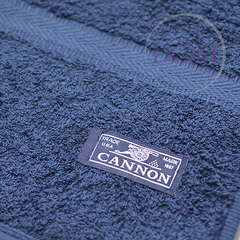 Juego Toalla Toallon Cannon 520Grs. Algodon 100% Color Azul Marino - comprar online