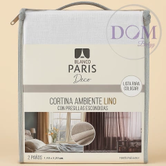 Cortina Ambiente Lino con Presillas Ocultas "Paris" - comprar online