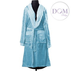 Bata de Flannel Talle XXL Color Celeste 100%Poliéster Estilo Blanco - comprar online