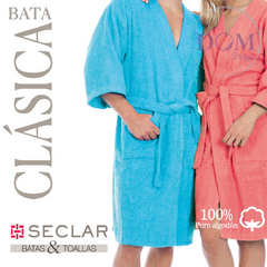 Batas de Baño de Toalla Seclar 100% Algodon Talles: S-M-L-XL