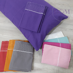 Funda de Almohada Guibor 100% Algodon Colores 50x80cm.