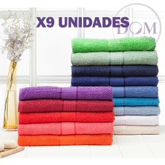 Toallas Wossen x9 Colores Surtidos 45x73cm