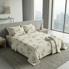 Juego Sabana Paris Estampado 600 Hilos 1 1/2 Plaza - Dombielyy
