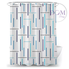 Cortina De Baño Vonne De Tela Impermeable 180x180cm Modelo: Lineas en internet