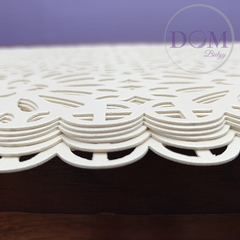 Individuales Pack X6 Flores Naturales Estilo Blanco - comprar online