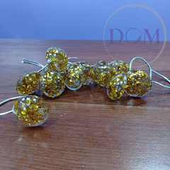 12 Ganchos Para Cortina de Baño Emi 100% Resina Perla Dorado - comprar online