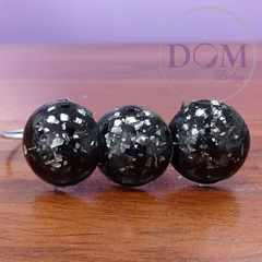12 Ganchos Para Cortina de Baño Emi 100% Resina Perla Negra