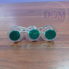 12 Ganchos Para Cortina de Baño Emi 100% Resina Perla Verde