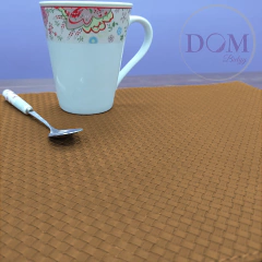 Individuales Pack x4 Negro con Marron Reversible Cuero Dombielyy - Dombielyy