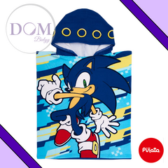 Poncho de Toalla Sonic 120x50cm. Piñata