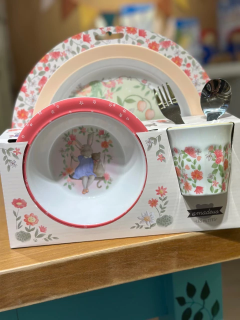 VAJILLA SET DE 5 PIEZAS SET REPAS EN MELAMINE - comprar online