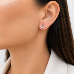 Conjunto Quadradinho Zircônia 45cm - Abruzzi Acessórios