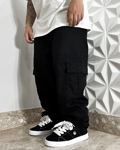 Calça Cargo Baggy - Preta - comprar online