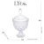 POTICHE DECORATIVO C/PE DE CRISTAL DE CHUMBO DIAMOND TRANSPARENTE 15x28cm na internet