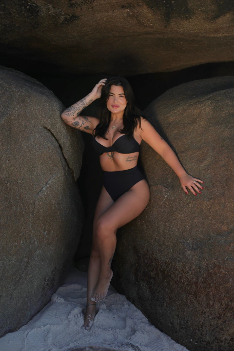 Top Meia Taça Preto