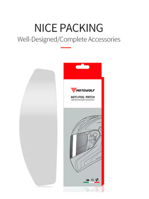 Film de Visor de Casco Anti Empaño universal