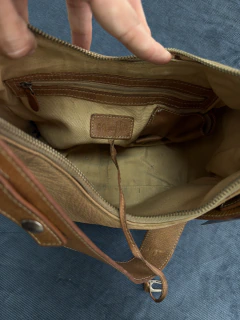 BOLSA CARGO COURO NATURAL CORELLO P-M - loja online