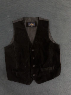 COLETE ALFAIATARIA COLOMBO VINTAGE CGC EM PELE NATURAL P