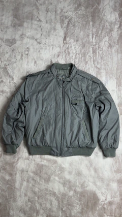 JAQUETA VINTAGE BURGUS WORLD TRAVEL CLUB ESTILO RACER CINZA- G