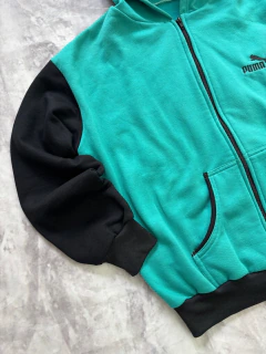 CONJUNTO de agasalho Puma em turquesa e preto - M/G - comprar online