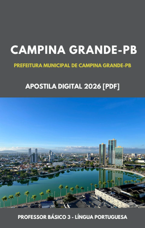 Apostila Professor de Português Prefeitura Municipal de Campina Grande PB 2026 (PDF) - comprar online