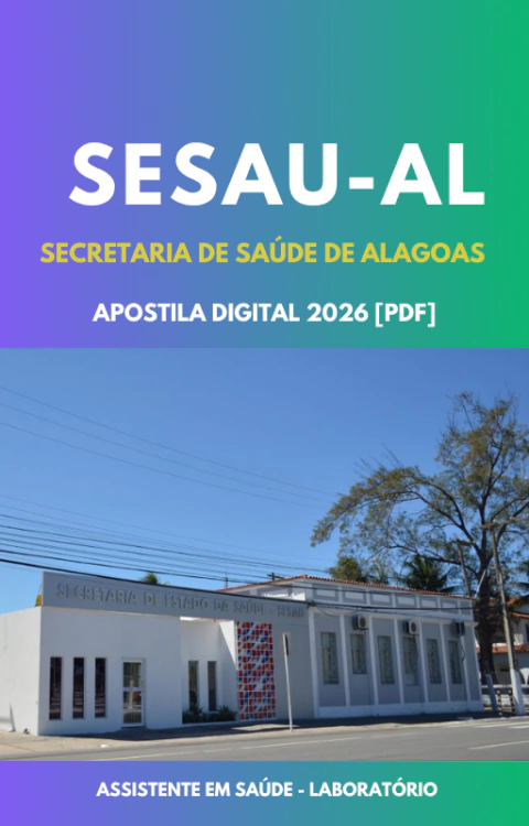 Apostila Assistente em Saúde - Laboratório Secretaria de Estado da Saúde de Alagoas SESAU-AL 2026 (PDF)