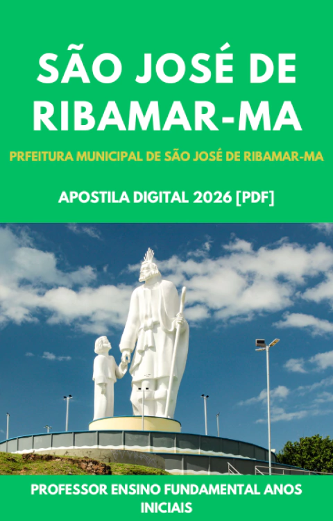 Apostila Professor Ensino Fundamental Anos Iniciais Prefeitura Municipal de São José de Ribamar-MA 2026 - comprar online