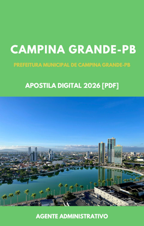 Apostila Agente Administrativo Prefeitura Municipal de Campina Grande PB 2026 (PDF) - comprar online