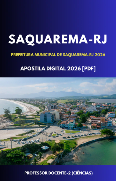Apostila Professor Docente-2 (Ciências) Prefeitura Municipal de Saquarema-RJ 2026 (PDF)