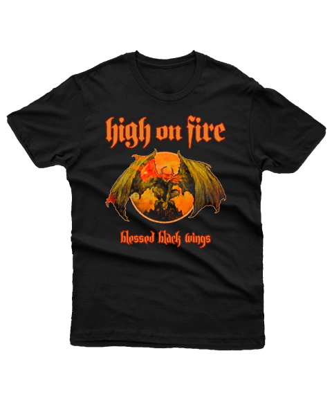 Camiseta High On Fire Blessed Black Wings - comprar online