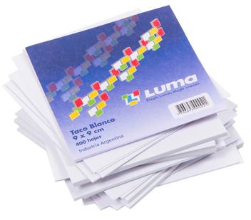 TACO BLANCO 9X9 CM-400 HOJAS. LUMA - comprar online