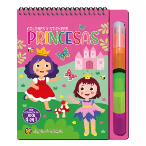 COLOR Y STICKERS. PRINCESAS