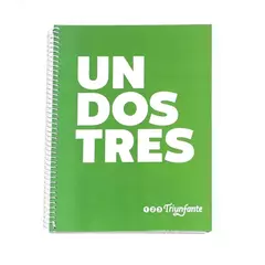 CUADERNO CON ESPIRAL A4 TAPA DURA 100H. TRIUNFANTE - comprar online