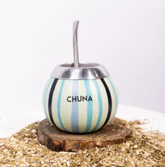 MATE CERÁMICA Y ACERO INOXIDABLE. CHUNA en internet