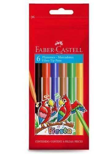 FIBRA ESCOLAR X6 LARGA. FABER-CASTELL